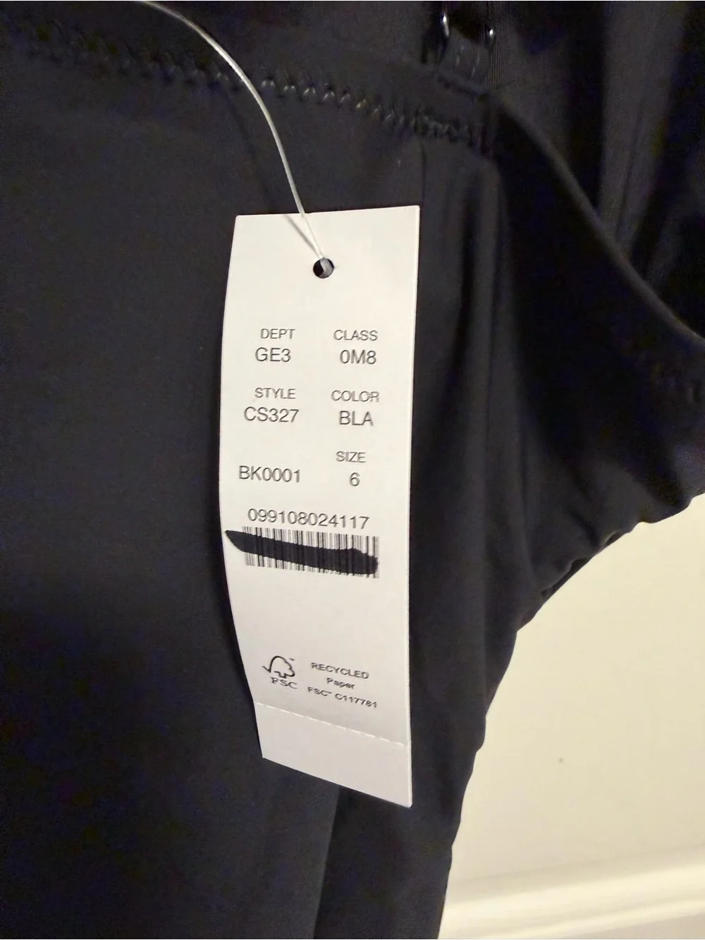 J.Crew Ruched V-neck one-piece Black Size 6